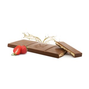 Turrón de praliné de cava con fresas